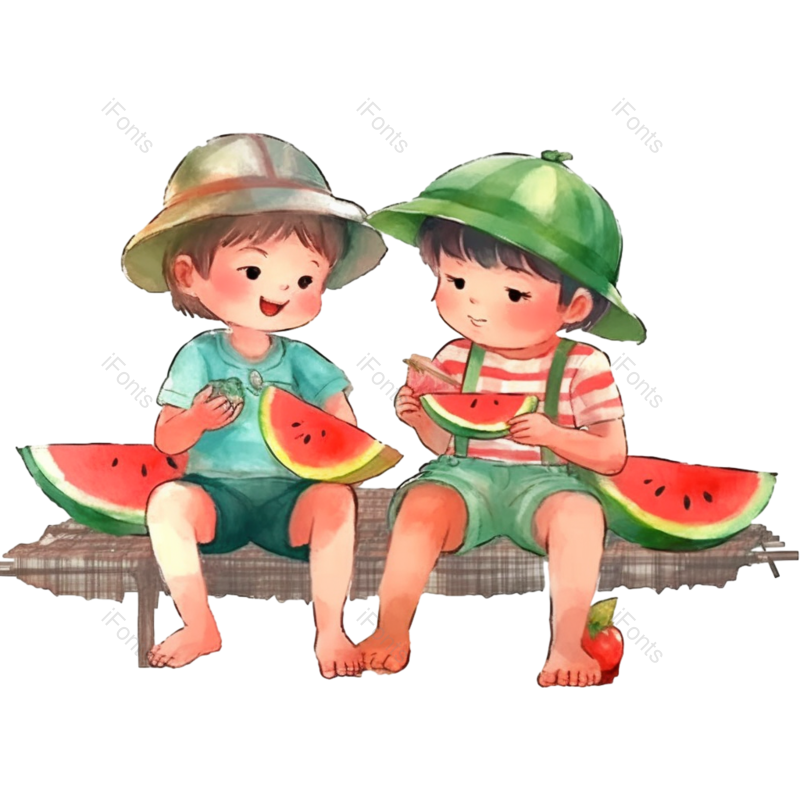 儿童节图片,西瓜元素,夏至PNG,元素免抠素材